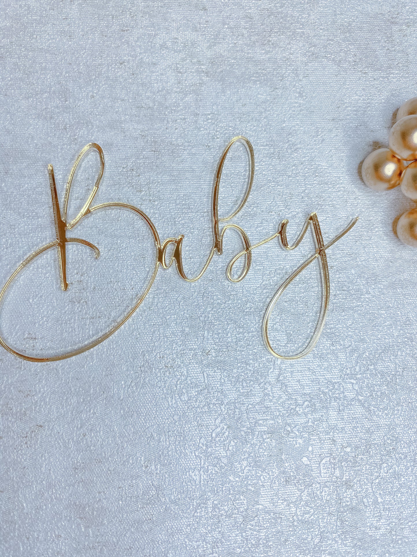 Gold Baby Cake Charm