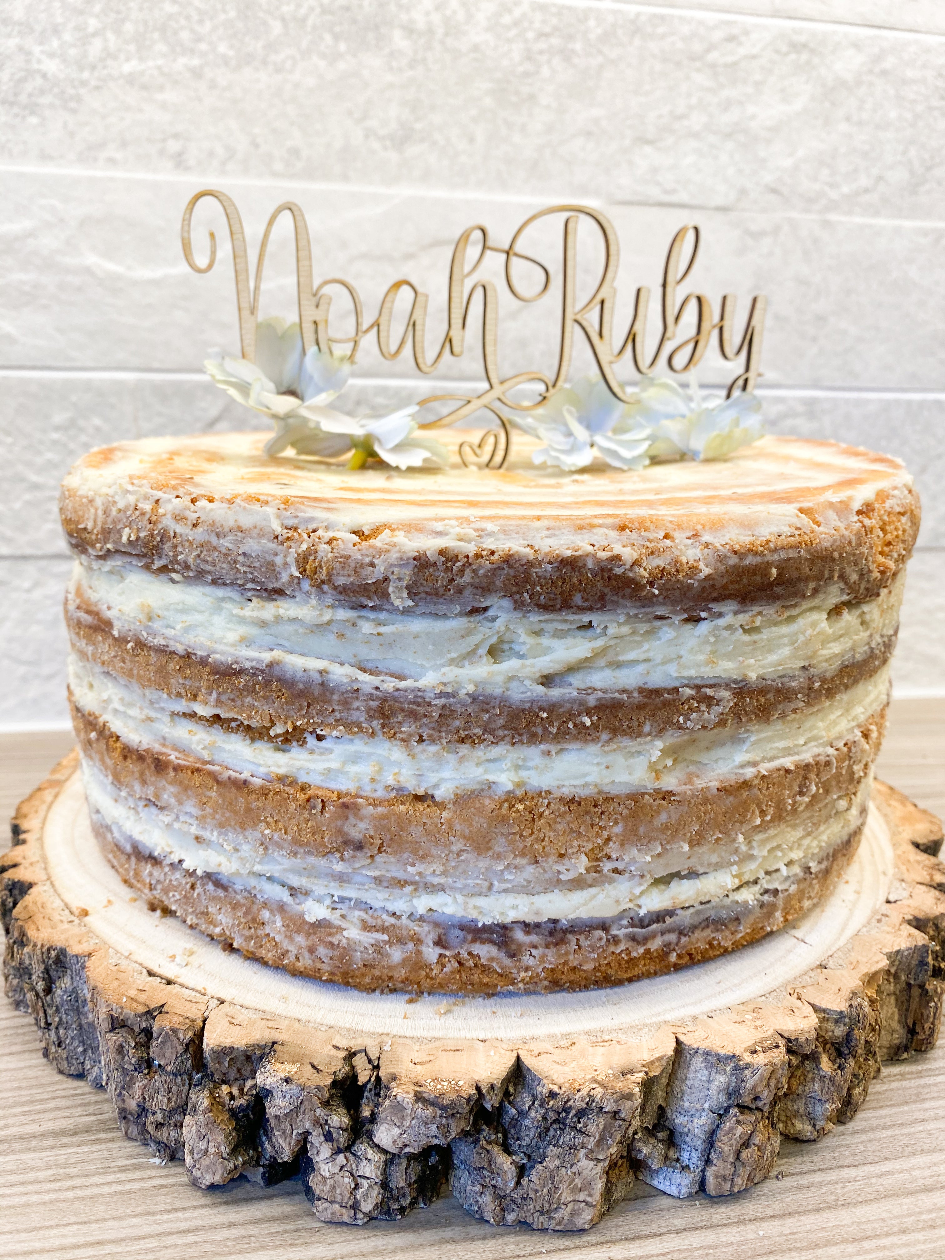 simple rustic wedding cake - The Baking Fairy